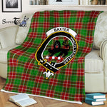 Plaid Blanket Baxter Modern Clan Crest Badge Tartan Blanket Scottish Blue Plaid Throw Blanket Tartan Plaid Fleece Blanket