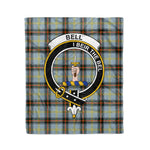 Plaid Blanket Bell Clan Crest Badge Tartan Blanket Scottish Blue Plaid Throw Blanket Tartan Plaid Fleece Blanket
