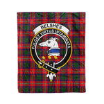 Plaid Blanket Belshes Clan Crest Badge Tartan Blanket Scottish Blue Plaid Throw Blanket Tartan Plaid Fleece Blanket