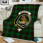 Plaid Blanket Beveridge Clan Crest Badge Tartan Blanket Scottish Blue Plaid Throw Blanket Tartan Plaid Fleece Blanket
