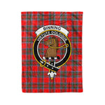 Plaid Blanket Binning Clan Crest Badge Tartan Blanket Scottish Blue Plaid Throw Blanket Tartan Plaid Fleece Blanket