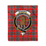 Plaid Blanket Binning Clan Crest Badge Tartan Blanket Scottish Blue Plaid Throw Blanket Tartan Plaid Fleece Blanket