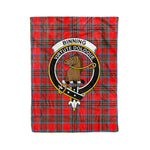 Plaid Blanket Binning Clan Crest Badge Tartan Blanket Scottish Blue Plaid Throw Blanket Tartan Plaid Fleece Blanket