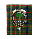 Plaid Blanket Bisset Pattern Clan Crest Badge Tartan Blanket Scottish Blue Plaid Throw Blanket Tartan Plaid Fleece Blanket