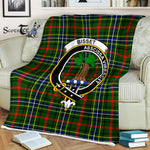Plaid Blanket Bisset Pattern Clan Crest Badge Tartan Blanket Scottish Blue Plaid Throw Blanket Tartan Plaid Fleece Blanket