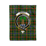 Plaid Blanket Bisset Pattern Clan Crest Badge Tartan Blanket Scottish Blue Plaid Throw Blanket Tartan Plaid Fleece Blanket