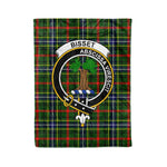 Plaid Blanket Bisset Pattern Clan Crest Badge Tartan Blanket Scottish Blue Plaid Throw Blanket Tartan Plaid Fleece Blanket