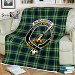 Plaid Blanket Blackadder Clan Crest Badge Tartan Blanket Scottish Blue Plaid Throw Blanket Tartan Plaid Fleece Blanket