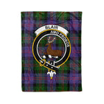 Plaid Blanket Blair Modern Clan Crest Badge Tartan Blanket Scottish Blue Plaid Throw Blanket Tartan Plaid Fleece Blanket