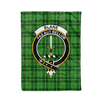 Plaid Blanket Blane Clan Crest Badge Tartan Blanket Scottish Blue Plaid Throw Blanket Tartan Plaid Fleece Blanket
