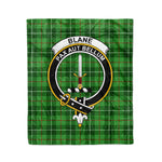 Plaid Blanket Blane Clan Crest Badge Tartan Blanket Scottish Blue Plaid Throw Blanket Tartan Plaid Fleece Blanket