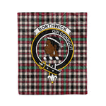 Plaid Blanket Borthwick Ancient Clan Crest Badge Tartan Blanket Scottish Blue Plaid Throw Blanket Tartan Plaid Fleece Blanket