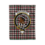 Plaid Blanket Borthwick Ancient Clan Crest Badge Tartan Blanket Scottish Blue Plaid Throw Blanket Tartan Plaid Fleece Blanket