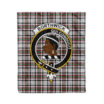 Plaid Blanket Borthwick Clan Crest Badge Tartan Blanket Scottish Blue Plaid Throw Blanket Tartan Plaid Fleece Blanket