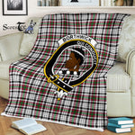Plaid Blanket Borthwick Clan Crest Badge Tartan Blanket Scottish Blue Plaid Throw Blanket Tartan Plaid Fleece Blanket