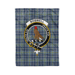 Plaid Blanket Boswell Clan Crest Badge Tartan Blanket Scottish Blue Plaid Throw Blanket Tartan Plaid Fleece Blanket