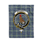 Plaid Blanket Boswell Clan Crest Badge Tartan Blanket Scottish Blue Plaid Throw Blanket Tartan Plaid Fleece Blanket