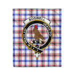Plaid Blanket Boswell Modern Clan Crest Badge Tartan Blanket Scottish Blue Plaid Throw Blanket Tartan Plaid Fleece Blanket