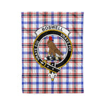Plaid Blanket Boswell Modern Clan Crest Badge Tartan Blanket Scottish Blue Plaid Throw Blanket Tartan Plaid Fleece Blanket