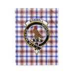 Plaid Blanket Boswell Modern Clan Crest Badge Tartan Blanket Scottish Blue Plaid Throw Blanket Tartan Plaid Fleece Blanket