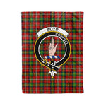 Plaid Blanket Boyd Clan Crest Badge Tartan Blanket Scottish Blue Plaid Throw Blanket Tartan Plaid Fleece Blanket