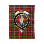 Plaid Blanket Boyd Clan Crest Badge Tartan Blanket Scottish Blue Plaid Throw Blanket Tartan Plaid Fleece Blanket