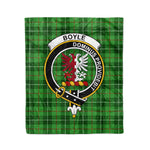 Plaid Blanket Boyle Clan Crest Badge Tartan Blanket Scottish Blue Plaid Throw Blanket Tartan Plaid Fleece Blanket