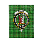Plaid Blanket Boyle Clan Crest Badge Tartan Blanket Scottish Blue Plaid Throw Blanket Tartan Plaid Fleece Blanket