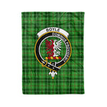 Plaid Blanket Boyle Clan Crest Badge Tartan Blanket Scottish Blue Plaid Throw Blanket Tartan Plaid Fleece Blanket