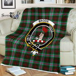 Plaid Blanket Brodie Clan Crest Badge Tartan Blanket Scottish Blue Plaid Throw Blanket Tartan Plaid Fleece Blanket