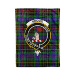 Plaid Blanket Brodie Hunting Clan Crest Badge Tartan Blanket Scottish Blue Plaid Throw Blanket Tartan Plaid Fleece Blanket