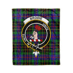 Plaid Blanket Brodie Hunting Clan Crest Badge Tartan Blanket Scottish Blue Plaid Throw Blanket Tartan Plaid Fleece Blanket