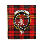 Plaid Blanket Brodie Modern Clan Crest Badge Tartan Blanket Scottish Blue Plaid Throw Blanket Tartan Plaid Fleece Blanket