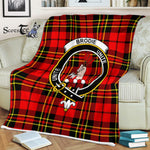 Plaid Blanket Brodie Modern Clan Crest Badge Tartan Blanket Scottish Blue Plaid Throw Blanket Tartan Plaid Fleece Blanket