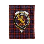 Plaid Blanket Broun Modern Clan Crest Badge Tartan Blanket Scottish Blue Plaid Throw Blanket Tartan Plaid Fleece Blanket
