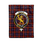 Plaid Blanket Broun Modern Clan Crest Badge Tartan Blanket Scottish Blue Plaid Throw Blanket Tartan Plaid Fleece Blanket