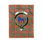 Plaid Blanket Bruce Ancient Clan Crest Badge Tartan Blanket Scottish Blue Plaid Throw Blanket Tartan Plaid Fleece Blanket
