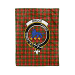 Plaid Blanket Bruce Clan Crest Badge Tartan Blanket Scottish Blue Plaid Throw Blanket Tartan Plaid Fleece Blanket