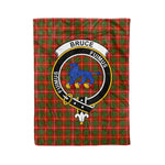 Plaid Blanket Bruce Clan Crest Badge Tartan Blanket Scottish Blue Plaid Throw Blanket Tartan Plaid Fleece Blanket