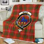 Plaid Blanket Bruce Modern Clan Crest Badge Tartan Blanket Scottish Blue Plaid Throw Blanket Tartan Plaid Fleece Blanket