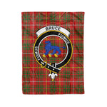 Plaid Blanket Bruce Modern Clan Crest Badge Tartan Blanket Scottish Blue Plaid Throw Blanket Tartan Plaid Fleece Blanket