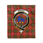 Plaid Blanket Bruce Modern Clan Crest Badge Tartan Blanket Scottish Blue Plaid Throw Blanket Tartan Plaid Fleece Blanket
