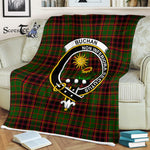 Plaid Blanket Buchan Modern Clan Crest Badge Tartan Blanket Scottish Blue Plaid Throw Blanket Tartan Plaid Fleece Blanket