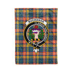 Plaid Blanket Buchanan Ancient Clan Crest Badge Tartan Blanket Scottish Blue Plaid Throw Blanket Tartan Plaid Fleece Blanket
