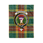 Plaid Blanket Buchanan Old Sett Clan Crest Badge Tartan Blanket Scottish Blue Plaid Throw Blanket Tartan Plaid Fleece Blanket