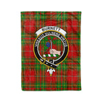 Plaid Blanket Burnett Ancient Clan Crest Badge Tartan Blanket Scottish Blue Plaid Throw Blanket Tartan Plaid Fleece Blanket