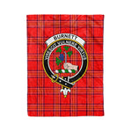 Plaid Blanket Burnett Modern Clan Crest Badge Tartan Blanket Scottish Blue Plaid Throw Blanket Tartan Plaid Fleece Blanket
