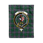 Plaid Blanket Byres Clan Crest Badge Tartan Blanket Scottish Blue Plaid Throw Blanket Tartan Plaid Fleece Blanket