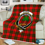 Plaid Blanket Cairns Clan Crest Badge Tartan Blanket Scottish Green Plaid Throw Blanket Tartan Plaid Fleece Blanket