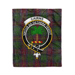 Plaid Blanket Cairns Hunting Clan Crest Badge Tartan Blanket Scottish Green Plaid Throw Blanket Tartan Plaid Fleece Blanket